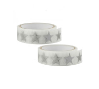 Светоотражающая термонаклейка Звезда для одежды, рюкзаков, колясок, 2 ленты по 1 метру