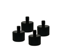 Переходник с резьбы 5/8"(F) на резьбу 1/4"(M), 4 шт., черный