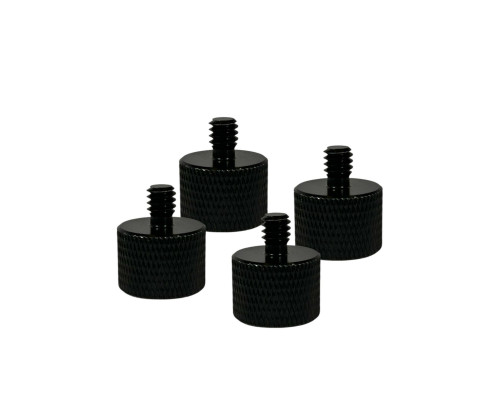 Переходник с резьбы 5/8"(F) на резьбу 1/4"(M), 4 шт., черный