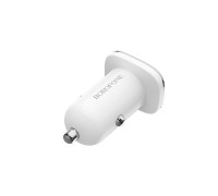 Автомобильная зарядка Borofone BZ12, MicroUSB, 2.4А, белый