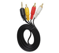 Кабель AUX Nocab mini Jack 3.5mm (m)  - 3 RCA (m) никелистый 1.5м