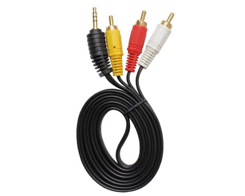 Кабель AUX Nocab mini Jack 3.5mm (m)  - 3 RCA (m) никелистый 1.5м