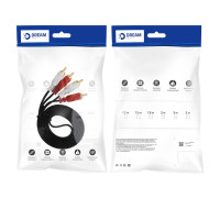 Кабель Dream 2 x RCA (M) — 2 x RCA (M), черный