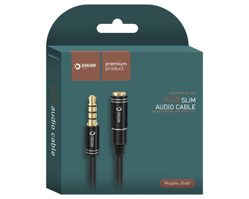 Удлинитель Dream JD457 AUX mini jack 3.5 mm (M) - mini jack 3.5 mm (F) 1 м