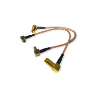 Комплект пигтейл-переходников TS9 - SMA female угловой, кабельная сборка, 2 шт, 15 см