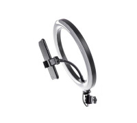 Напольная стойка LS-G19 на усиленном штативе (LS8806) для горизонтальной съемки с кольцевой лампой 26 см и крючком и сумкой для противовеса