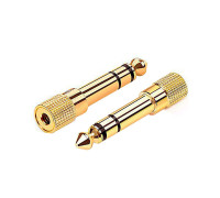 Переходник Jack 3.5 mm гнездо на Jack 6.3 mm штекер, 2 шт.