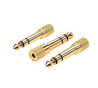 Переходник Jack 3.5 mm гнездо на Jack 6.3 mm штекер, 3 шт.