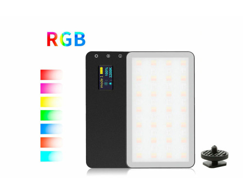 Светодиодная RGB панель SVL-10 с креплением на камеру, заряжаемая