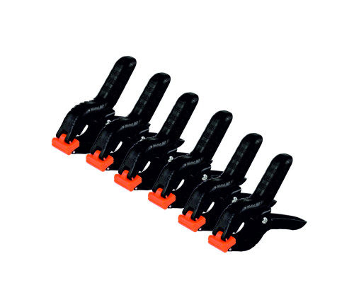 Прищепка зажим PWR-43 универсальная, диаметр 2 см, 6 шт.