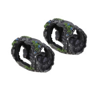 Декорация для аквариума бочка, грот для рыб и рептилий, 2 шт