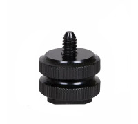 Переходник под крепление холодный башмак с резьбой 1/4'' и двумя гайками