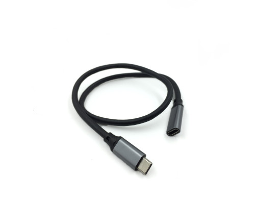 Кабель USB Type-c, удлинитель 0.5 м, черный