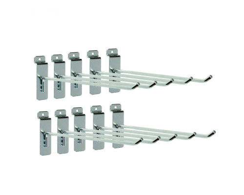 Крючок для панели металлический 30 см, диаметр 4 мм, хром (10 шт)