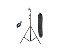 Напольный штатив JBH-T3CB с универсальным держателем для телефона чехлом для переноски и пультом Bluetooth, высота 1.9 м
