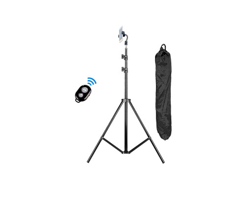 Напольный штатив JBH-T3CB с универсальным держателем для телефона чехлом для переноски и пультом Bluetooth, высота 1.9 м