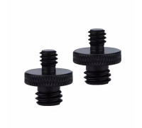 Металлический переходник с резьбы М10 (M) на резьбу 1/4(M), черный, 2 шт