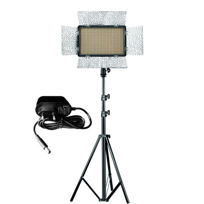 Светодиодная панель осветитель DC-520J со шторками и шаровым креплением на штативе JBH