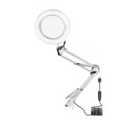  Лампа лупа светодиодная LN-22W1 белая на пантографе без струбцины