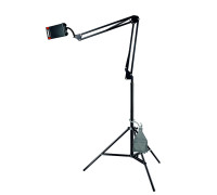 Напольная стойка пантограф JBNB-8356K с крючком для противовеса с гибким держателем для телефона или планшета шириной до 18 см