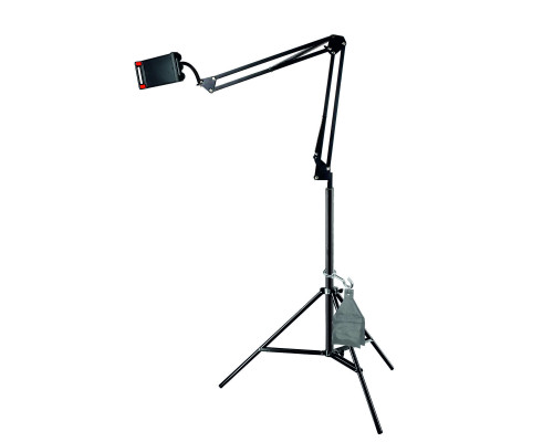 Напольная стойка пантограф JBNB-8356K с крючком для противовеса с гибким держателем для телефона или планшета шириной до 18 см