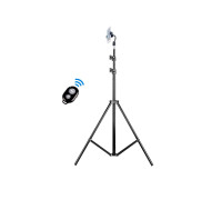 Напольный штатив JBH-T3B с универсальным держателем для телефона и пультом Bluetooth, высота 1.9 м