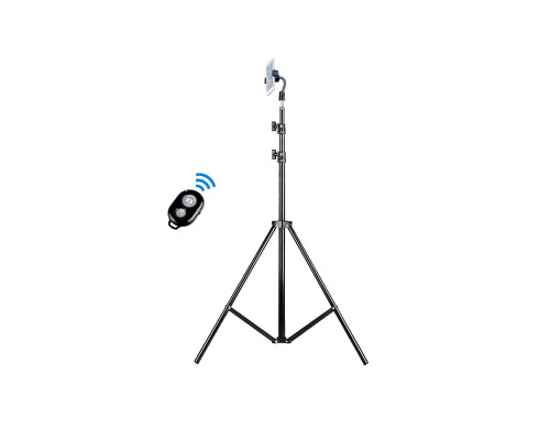 Напольный штатив JBH-T3B с универсальным держателем для телефона и пультом Bluetooth, высота 1.9 м