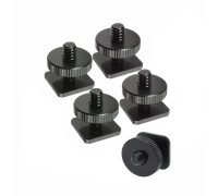 Адаптер для крепления в паз "холодный башмак" с резьбой 1/4, с одной гайкой, 5 шт