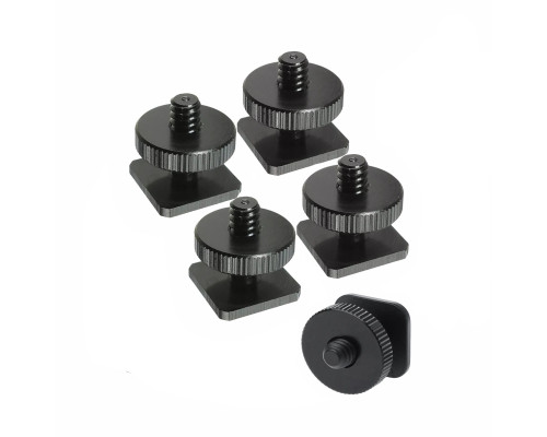 Адаптер для крепления в паз "холодный башмак" с резьбой 1/4, с одной гайкой, 5 шт