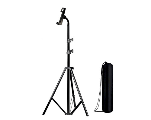 Напольная стойка штатив JBH-P252 с держателем для планшета 12-25 см на гибкой основе длиной 10 см с чехлом для переноски