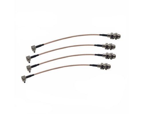 Пигтейл переходники CRC9 (M) - F (F) кабельная сборка для подключения 3G/4G модема и роутера к антенне, 4 шт