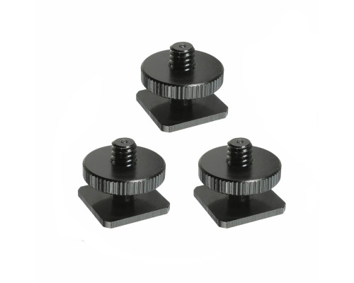 Адаптер для крепления в паз "холодный башмак" с резьбой 1/4, с одной гайкой, 3 шт