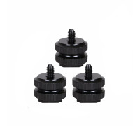 Переходник под крепление холодный башмак с резьбой 1/4'' и двумя гайками, 3 шт