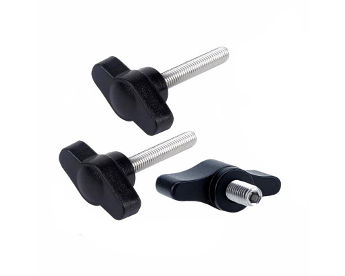 Крепежный винт барашек с резьбой М5, длиной резьбы 20 мм(M5x20) и отверстием для ключа, 3 шт