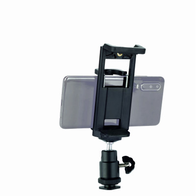 Универсальный двухсторонний зажим для телефона шириной 5,5-9 см и планшетов шириной 11-18 см на шарнире с креплением в паз 