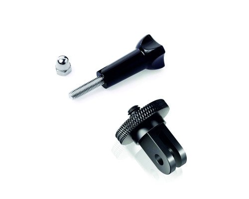 Металлическое крепление переходник для GoPro с резьбой 1/4 с крепежом (винт и гайка)