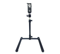 Универсальный двухсторонний зажим для телефона шириной 5,5-9 см и планшетов шириной 11-18 см на шарнире и настольном штативе