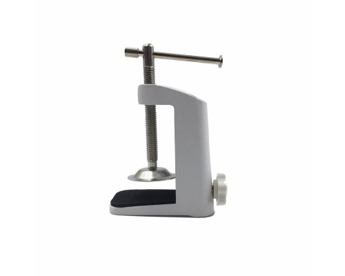 Струбцина усиленная белая для косметологической лампы лупы на пантографе