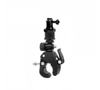 Крепление-зажим с пластиковым переходником для GoPro (ГоуПро) с резьбой 1/4 с крепежом (винт и гайка)