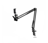 Стойка пантограф ST-DP с держателем для телефона на шарнире и с прищепкой-зажимом, на усиленной струбцине