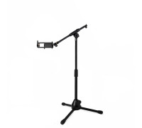 Универсальный двухсторонний держатель TPML-18 для телефона и планшета на напольном штативе треноге с журавлем