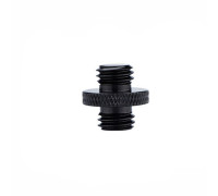 Металлический переходник с резьбой (M) 3/8’’ - (M) 3/8’’ для фотоаксессуаров, черный