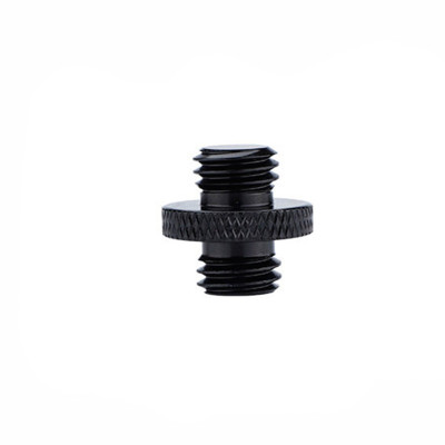 Металлический переходник с резьбой (M) 3/8’’ - (M) 3/8’’ для фотоаксессуаров черный 