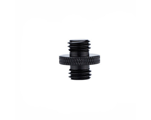 Металлический переходник с резьбой (M) 3/8’’ - (M) 3/8’’ для фотоаксессуаров, черный