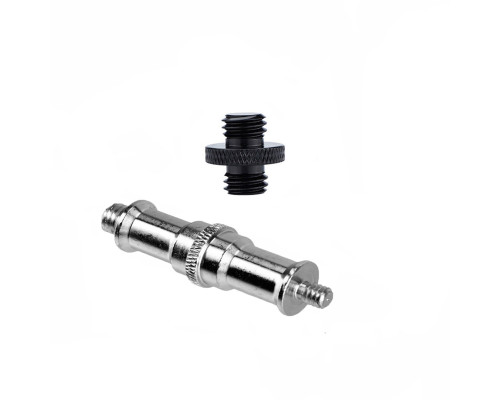 Комплект: переходник удлиненный с резьбой (M) 1/4’’ - (M) 3/8’’ и переходник (M) 3/8’’ - (M) 3/8’’, 2 шт