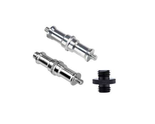 Комплект - переходники удлиненные с резьбой (M) 1/4’’ - (M) 1/4’’, с резьбой (M) 1/4’’ - (M) 3/8’’ и  с резьбой (M) 3/8’’ - (M) 3/8’’, 3 шт