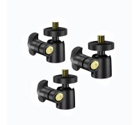 Шарнирное крепление для кольцевой лампы, штатива, фото и видео устройств с резьбой 1/4, пластиковое, 3 шт