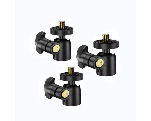 Шарнирное крепление для кольцевой лампы, штатива, фото и видео устройств с резьбой 1/4, пластиковое, 3 шт