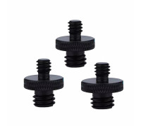 Металлический переходник с резьбы М10 (M) на резьбу 1/4(M), черный, 3 шт