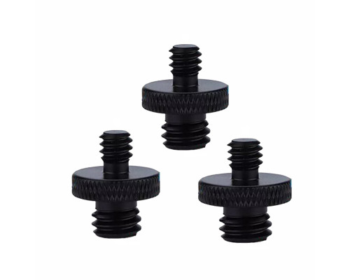 Металлический переходник с резьбы М10 (M) на резьбу 1/4(M), черный, 3 шт